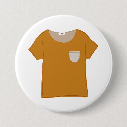 Mustard Yellow Minimalist Top Button (Vorderseite)
