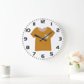 Mustard Yellow Minimalist Top Große Wanduhr (Zuhause)