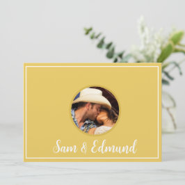 Mustard Yellow Minimalistisch - Foto - Dankeschön- Einladung
