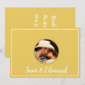 Mustard Yellow Minimalistisch - Foto - Dankeschön- Einladung (Vorne/Hinten)