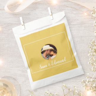 Mustard Yellow Minimalistisch - Foto - Dankeschön- Geschenktütchen