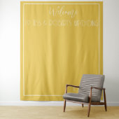 Mustard Yellow Minimalistisch Wandteppich (Beispiel)