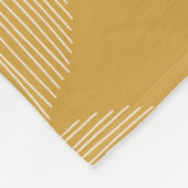 Mustard Yellow Moderne Linke Circles Minimalistisc Fleecedecke (Ecke)