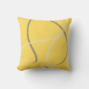 Mustard Yellow Modernes Abstraktes Kissen