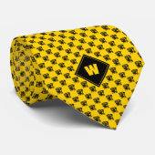 Mustard Yellow Mops Pattern Krawatte (Gerollt)