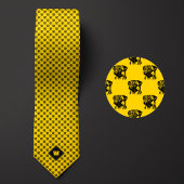 Mustard Yellow Mops Pattern Krawatte