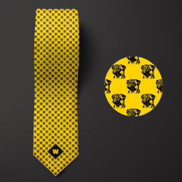 Mustard Yellow Mops Pattern Krawatte