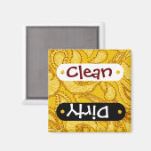 Mustard Yellow Paisley Print Summer Fun Girl Magnet (Vorderseite/Rückseite)