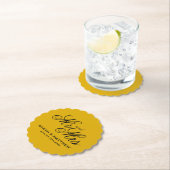 Mustard yellow personalized wedding coasters untersetzer (Vor Ort)