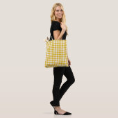Mustard Yellow Plaid Gingham Retro Color Tasche (Am Model)