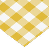 Mustard Yellow Plaid Gingham Retro Table Runner Kurzer Tischläufer (Ecke)