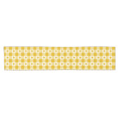Mustard Yellow Plaid Shamrock Clover Table Runner Kurzer Tischläufer (Horizontal)