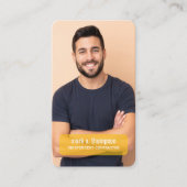 Mustard Yellow QR Code Photo Connect Modern Visitenkarte (Vorderseite)