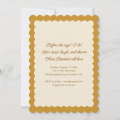 Mustard Yellow Scalloped Edge Bridal Shower Einladung (Vorderseite)