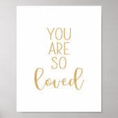 Mustard Yellow Sie sind so geliebt Poster (Vorne)