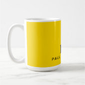 Mustard Yellow Simple Monogram und Name Kaffeetasse (Links)