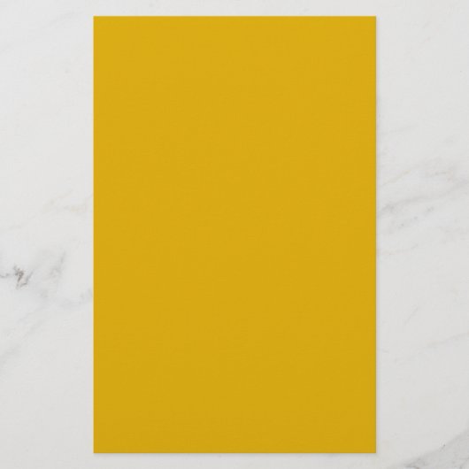 Mustard Yellow Solid Color Briefpapier (Vorderseite)