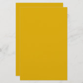 Mustard Yellow Solid Color Briefpapier (Vorne/Hinten)
