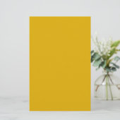 Mustard Yellow Solid Color Briefpapier (Stehend Vorderseite)