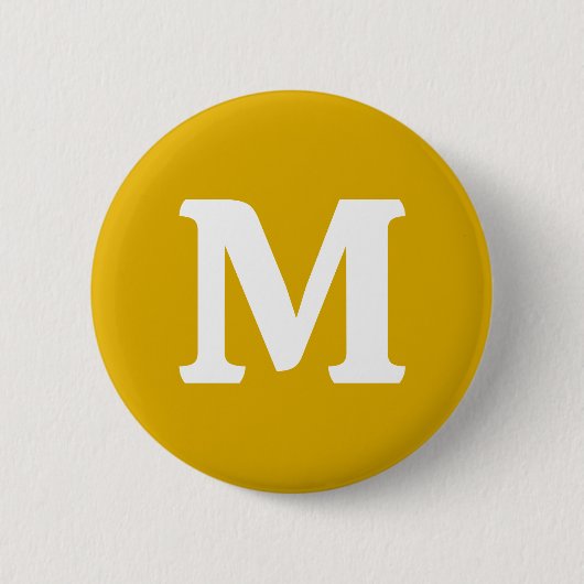 Mustard Yellow Solid Color Button (Vorderseite)