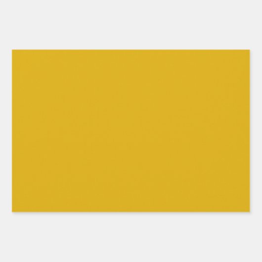 Mustard Yellow Solid Color Geschenkpapier Set (Vorderseite 2)