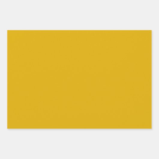 Mustard Yellow Solid Color Geschenkpapier Set (Vorderseite)
