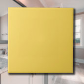 Mustard Yellow Solid Color | Klassisches Elegant Fliese