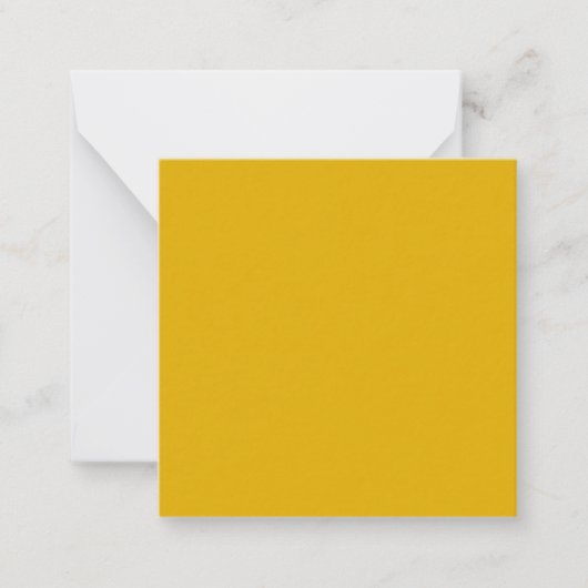 Mustard Yellow Solid Color Mitteilungskarte (Vorderseite)