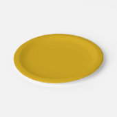 Mustard Yellow Solid Color Pappteller (Schrägansicht)