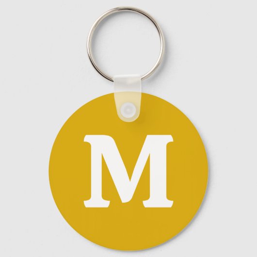 Mustard Yellow Solid Color Schlüsselanhänger (Vorderseite)