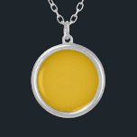Mustard Yellow Solid Color Versilberte Kette<br><div class="desc">Mustard Yellow Solid Color</div>