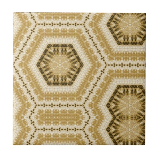 Mustard Yellow Sun Vintag Retro Print Fliese (Vorderseite)