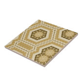 Mustard Yellow Sun Vintag Retro Print Fliese (Seite)