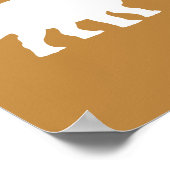 Mustard Yellow Triceratops Dinosaur Nursery Poster (Ecke)