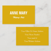 Mustard Yellow White Bright Beruflich Visitenkarte (Vorne/Hinten)