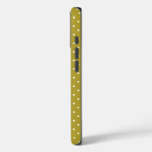  Mustard yellow white polka dots pattern  Case-Mate iPhone Hülle (Rückseite / Links)