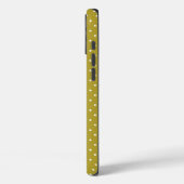  Mustard yellow white polka dots pattern  Case-Mate iPhone Hülle (Rückseite / Links)