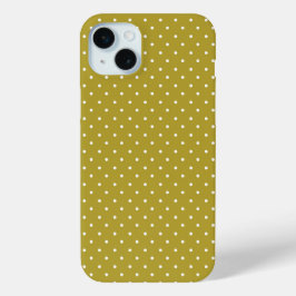  Mustard yellow white polka dots pattern  Case-Mate iPhone Hülle