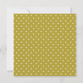  Mustard yellow white polka dots pattern  Dankeskarte