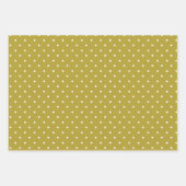  Mustard yellow white polka dots pattern  Geschenkpapier Set (Vorderseite 2)