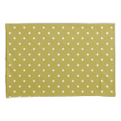  Mustard yellow white polka dots pattern  Kissenbezug (Vorderseite-Rechts)