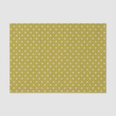  Mustard yellow white polka dots pattern  Seidenpapier (Vorderseite)