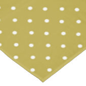  Mustard yellow white polka dots pattern  Tischdecke (Schrägansicht)
