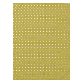  Mustard yellow white polka dots pattern  Tischdecke
