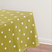  Mustard yellow white polka dots pattern  Tischdecke (Beispiel)