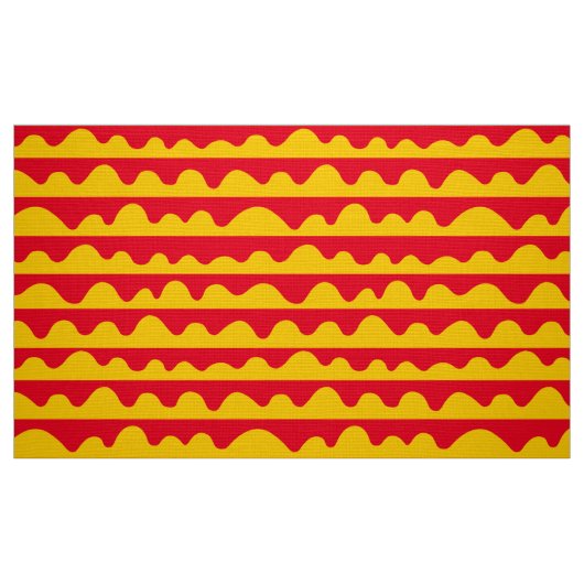 Muster 020815 - Gelb und Rot Stoff (Fat Quarter (45,7 x 55,9 cm))