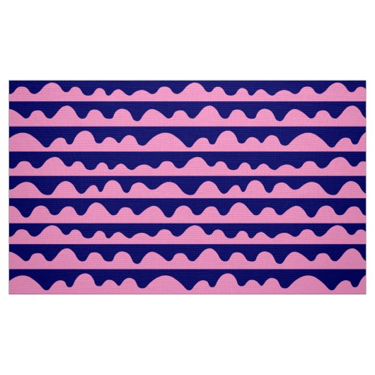 Muster 020815 - Rosa und Tiefe Marine Stoff (Fat Quarter (45,7 x 55,9 cm))