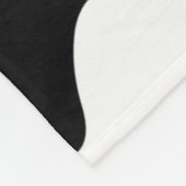 Muster 020815 - Weiß auf Schwarz Fleecedecke (Ecke)