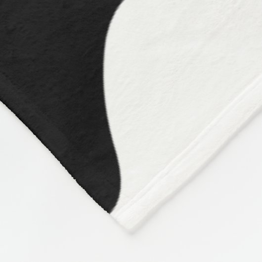 Muster 020815 - Weiß auf Schwarz Fleecedecke (Ecke)