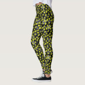 Muster 03.b Schwarze Blätter Leggings (Links)